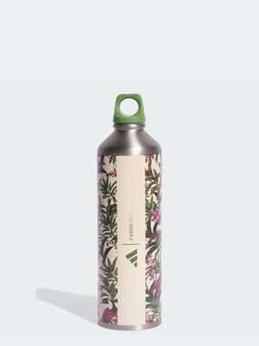 Adidas x FARM RIO Green and Pink Floral Stainless Steel Bottle .75 L